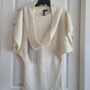 Nine West Cream Cowl Neck Sweater
